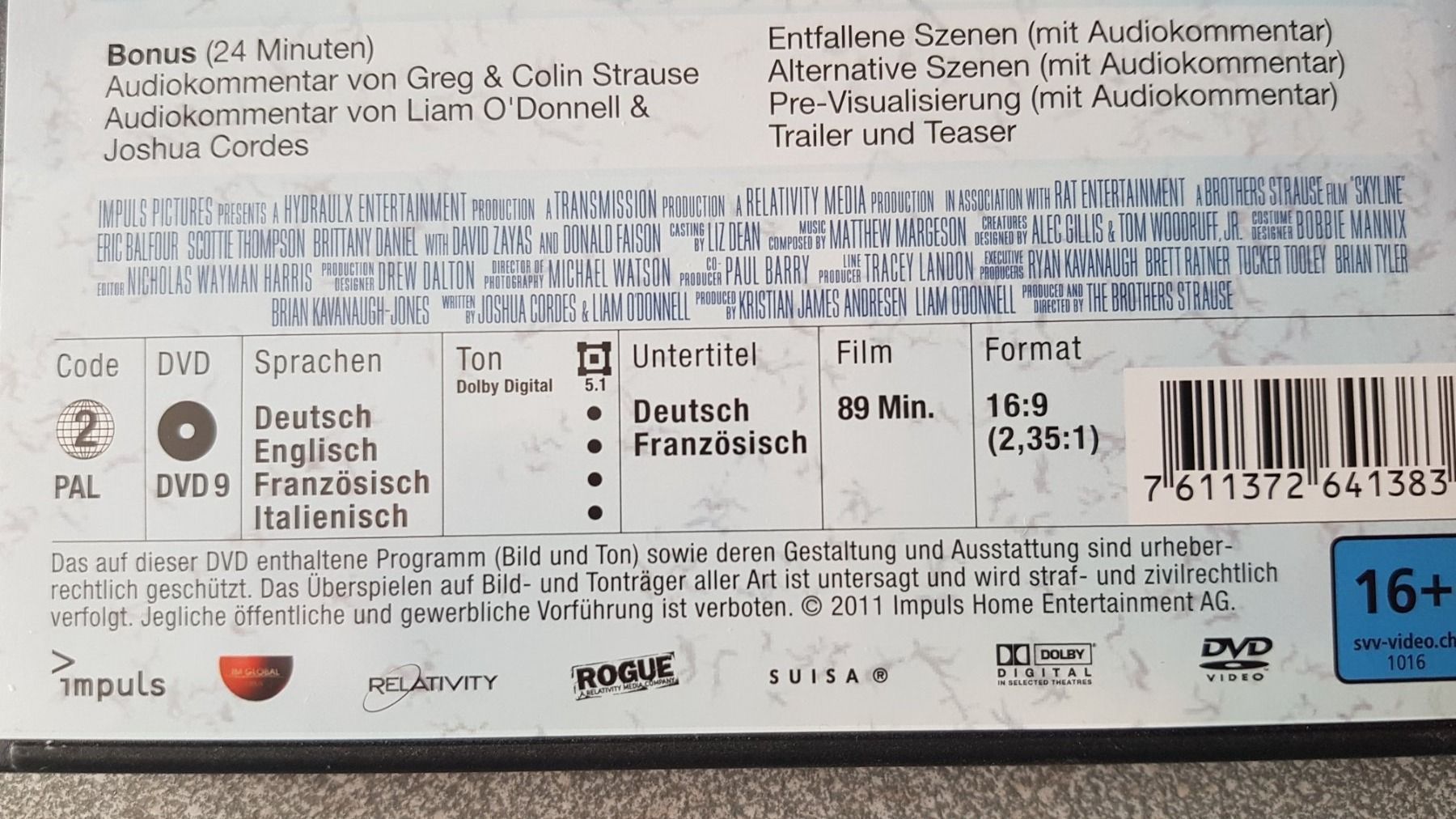 Alle DVDs: DVD Skyline – Gebraucht aus Oetwil am See von fineli2 1
