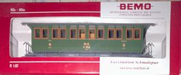 H0m Bemo 3230 103 RhB Dampfzugwagen C 262 Neu OVP