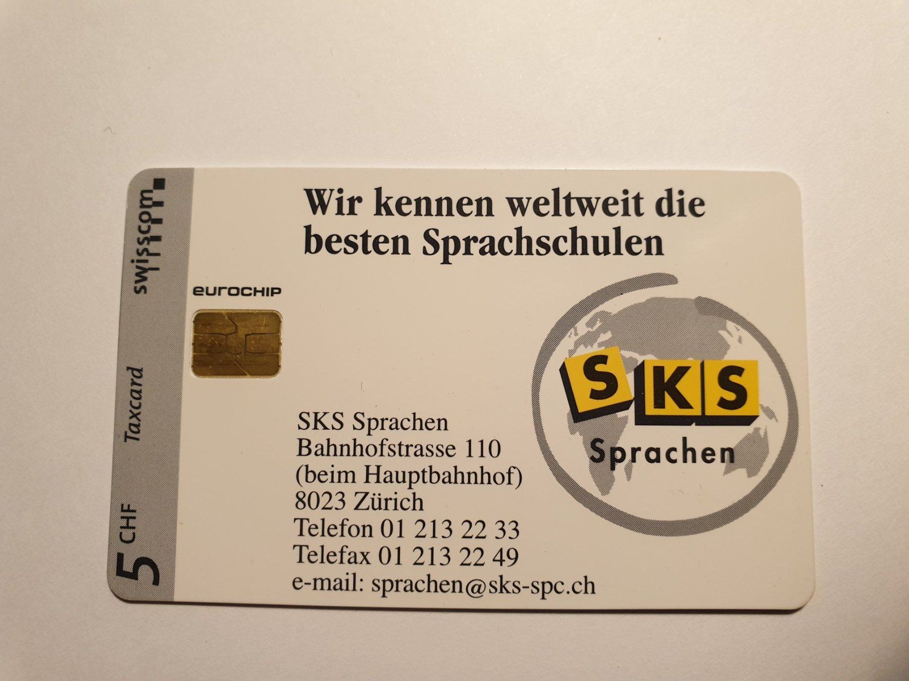 Cartes de téléphone: SKS Sprachen – D'occasion à Rain par chesz