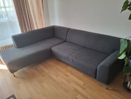 Pfister Ecksofa dunkelgrau Textilbezug gebraucht mit Mängel