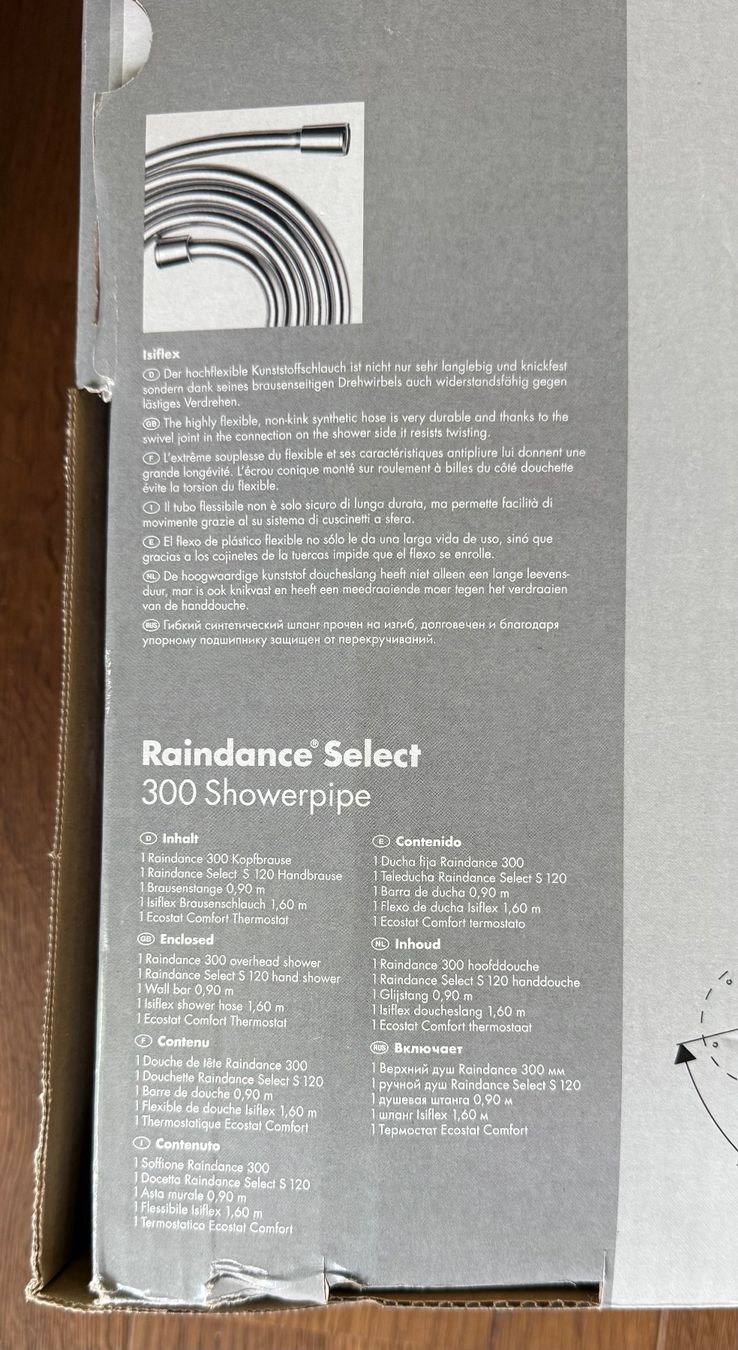 Hansgrohe Pommeaux de douche: Duschsystem Hansgrohe Raindance Select 300 neu – Neuf (Voir description) à Dietschwil par adr_gs9w 5