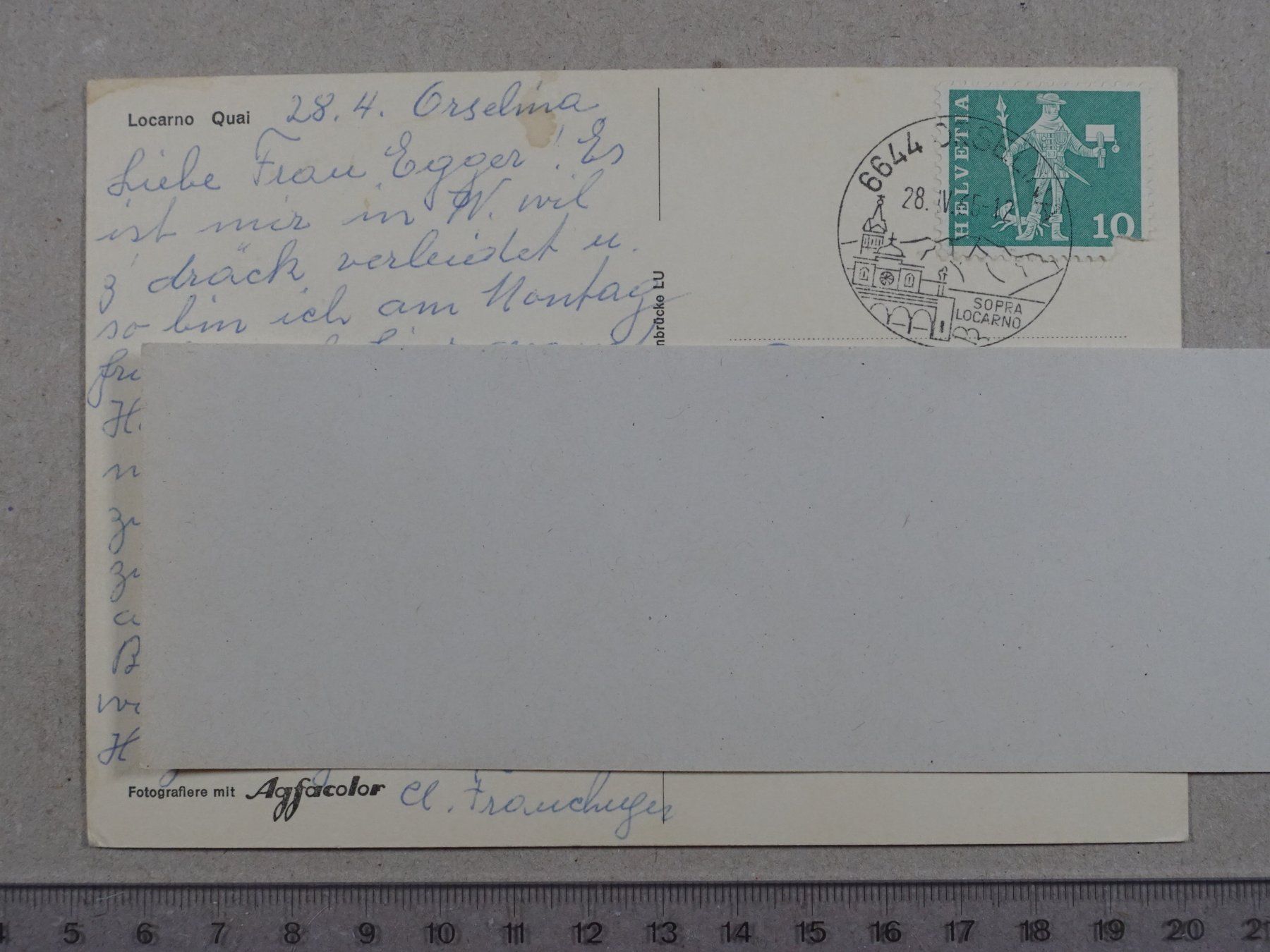 Ansichtskarten: Locarno, 1965, Boot, Schiff – Gebraucht aus Lenzburg von fh1 1