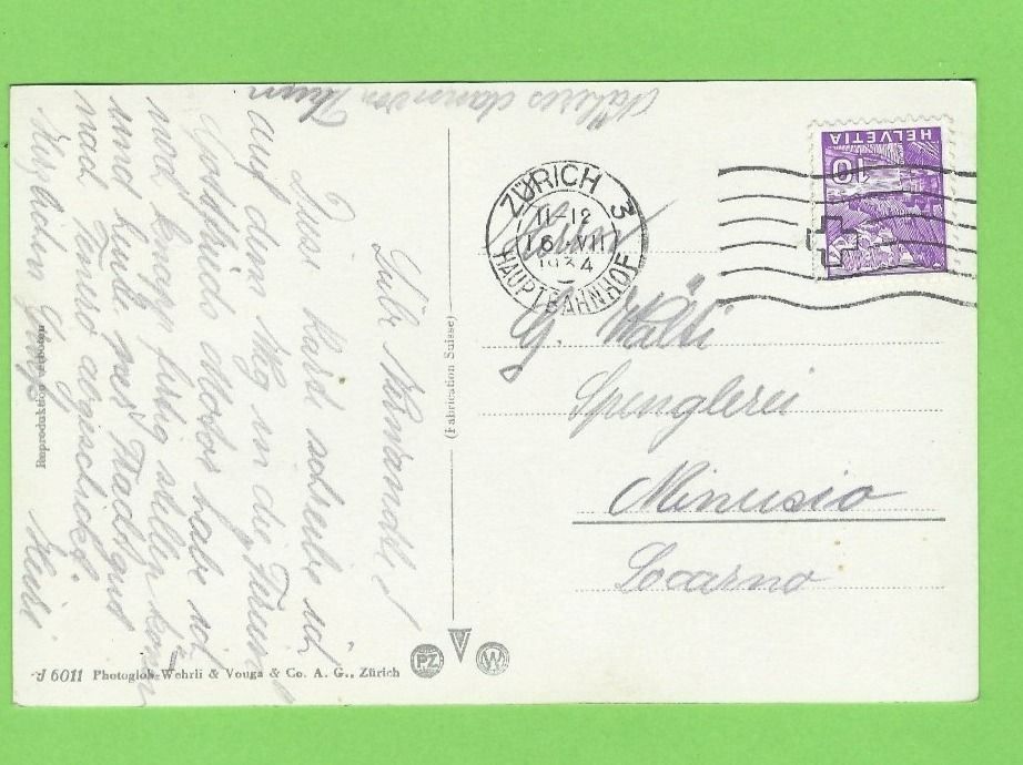 Cartoline postali: Zürich und die Alpen – Usato da Zürich venduto da t24_de 1