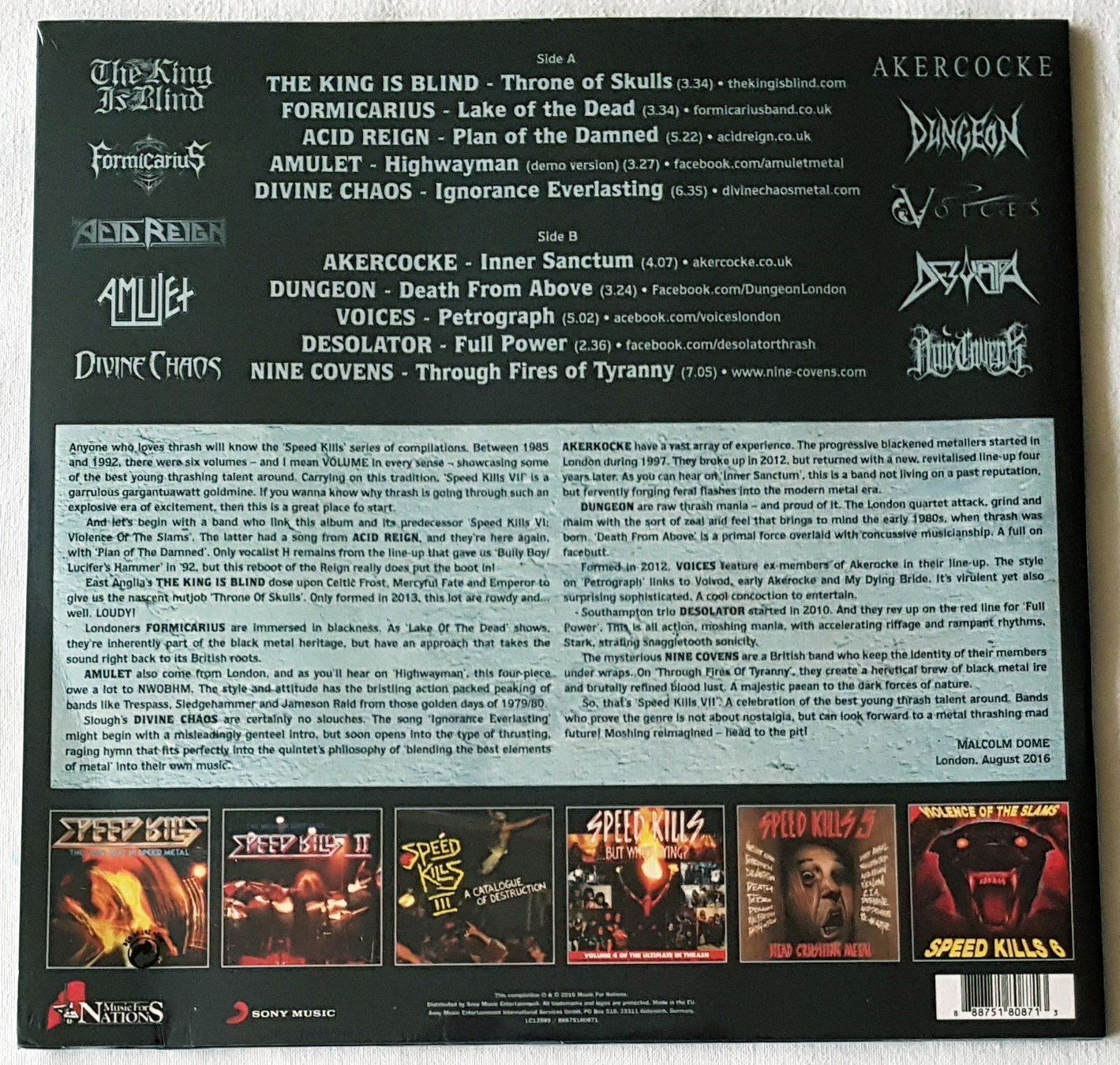 Schallplatten: Speed Kills VII - LP - 2016 - First Press  Music For Nations – Neu und originalverpackt aus Uster von Zardodel 1