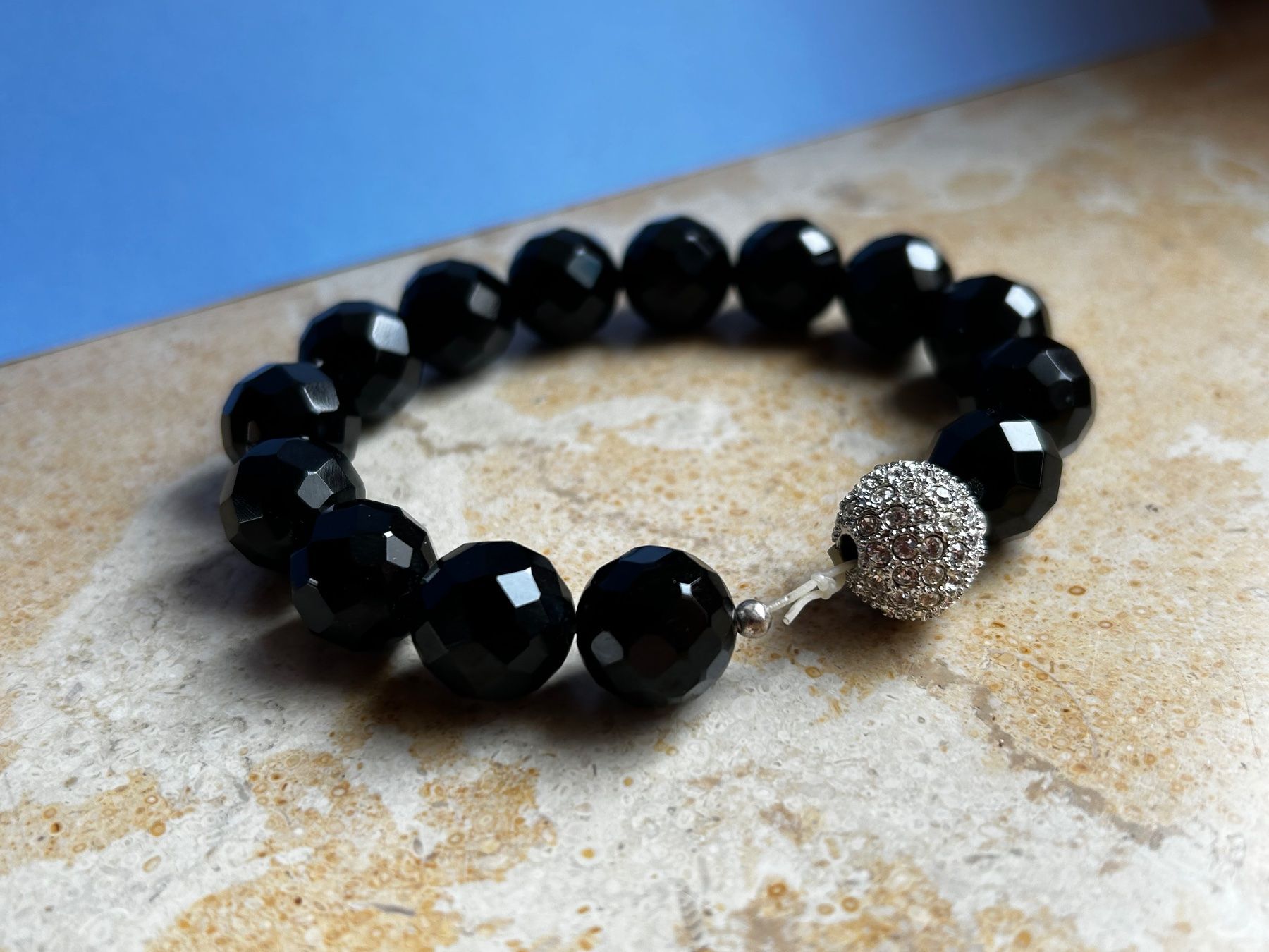 Bracciali & Braccialetti: Onyx Armband mit Glitzerten 20cm – Usato da Dittingen venduto da Bellevista 9