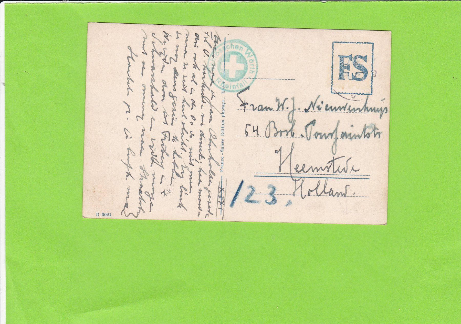 Cartoline postali: Rheinfall – Usato da St. Peterzell venduto da neckertal 1