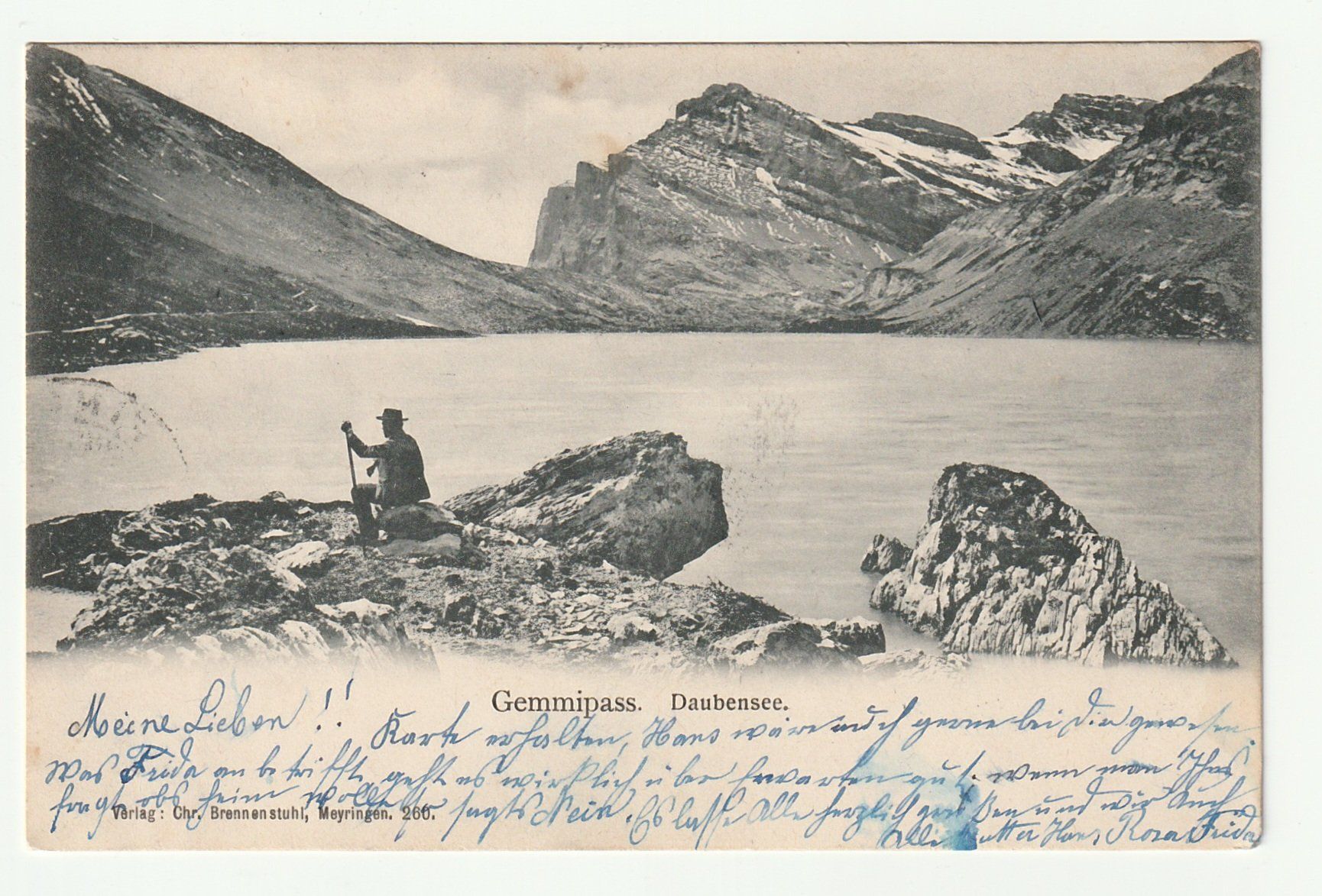 Cartoline postali: Postkarte 1907 Gemmipass, Daubensee, Kandersteg – Usato da St. Gallen venduto da Ricardo_Deals