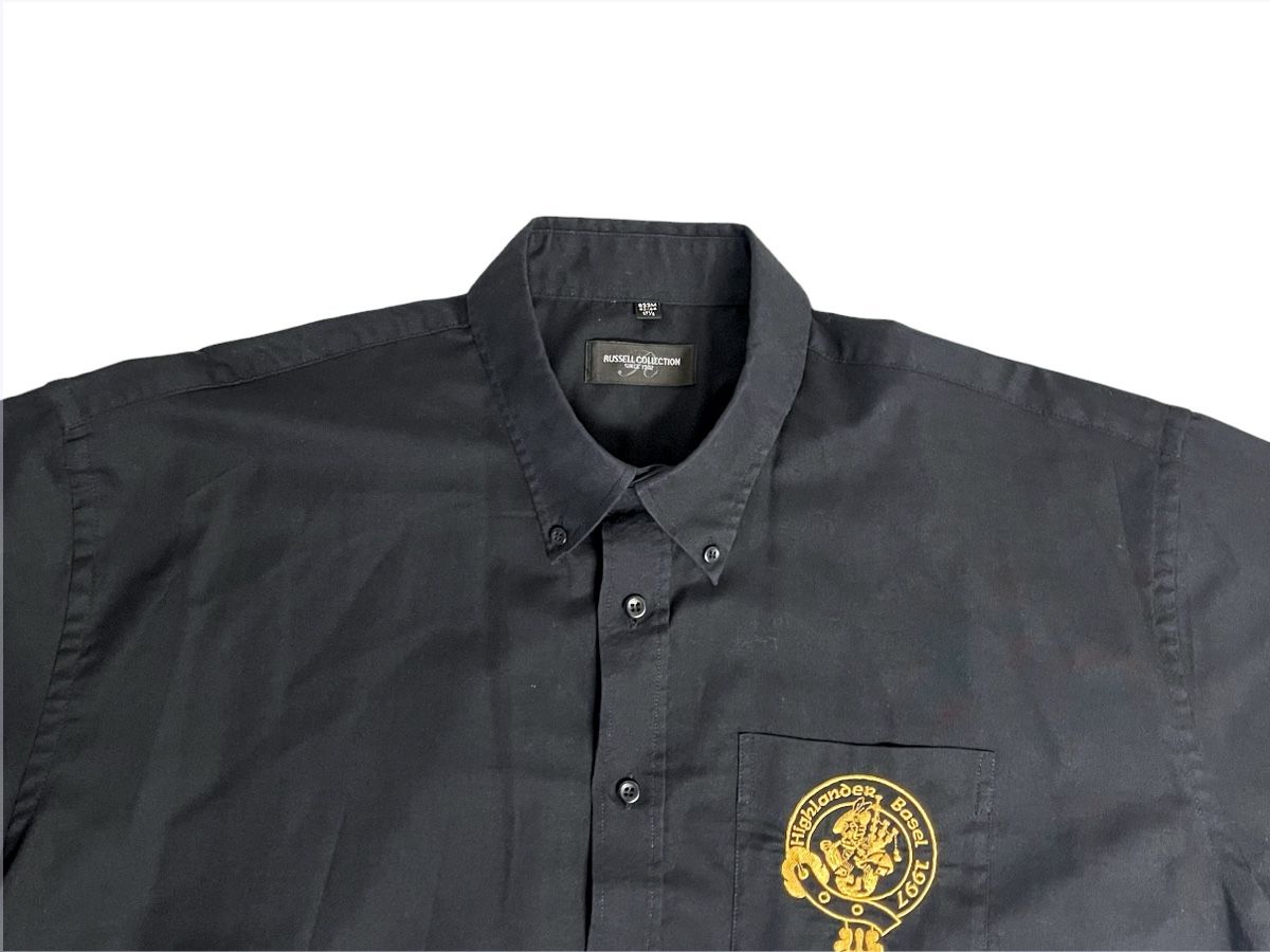 Camicie: Schwarzes Highlander Basel Hemd - Russell Collection, XL 54 – Usato da Luzern venduto da woti-shop 3