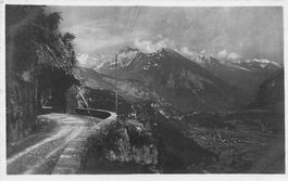Hasliberg Road BE View over Meiringen Bernese Oberland