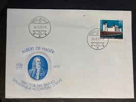 Schweiz 1977 ill. Ersttagsbrief Pro Patria 20 Schloss Aigle