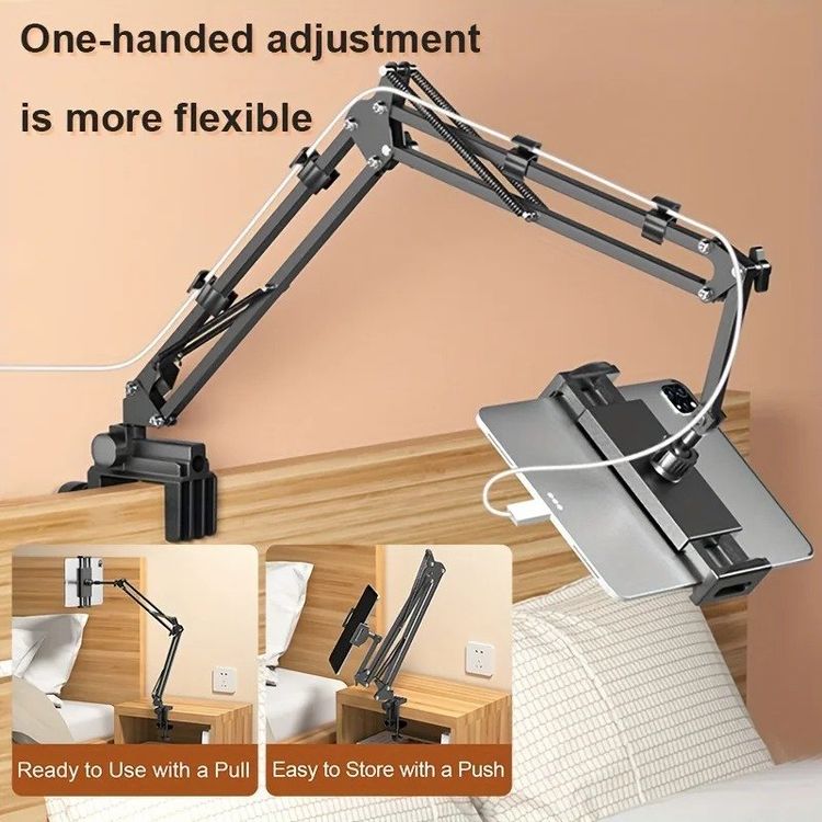 Industrieller Mikroskophalter Mit Verstellbarem Arm, 42-mm-Objektivring & Klemmfuß – 360° Drehbar, Max. 700 Mm Höhe