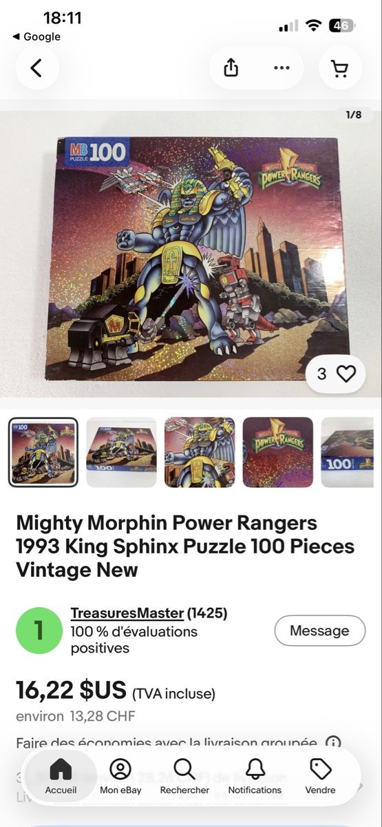 Jeux: Lot vintage Power Rangers 1994 – D'occasion à Jouxtens-Mézery par celineka82 6