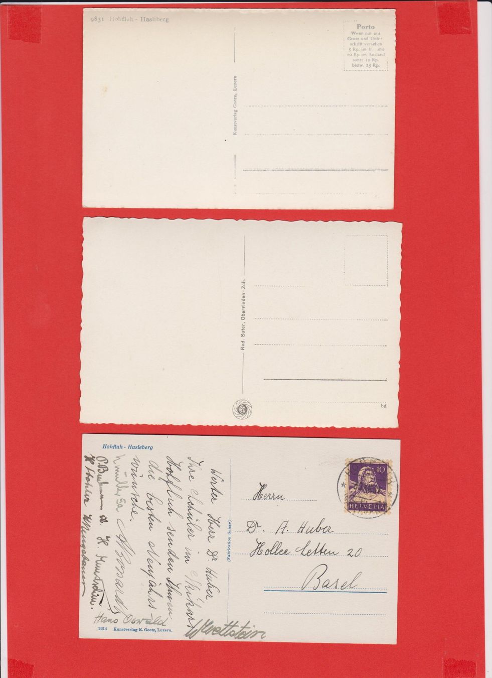 Cartoline postali: Hohfluh Hasliberg   -   5 alte Ansichtkarten – Usato da Vitznau venduto da Ropaku 1
