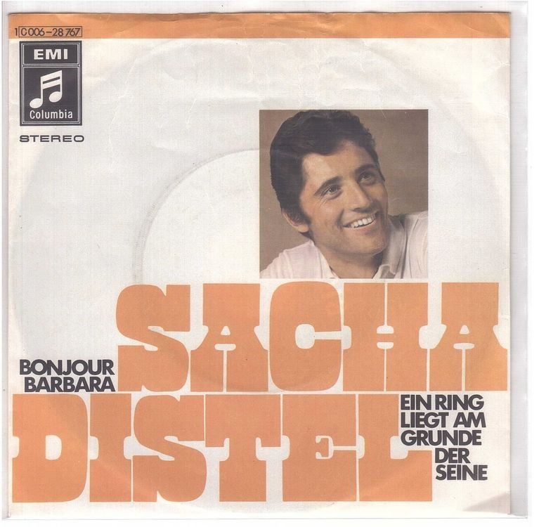 Dischi in vinile: Sacha Distel  -- Bonjour Barbara   Single7 – Usato da Rheinau venduto da asteng