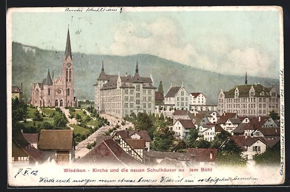 Wiedikon, Kirche und die neuen Schulhäu Kaufen auf Ricardo