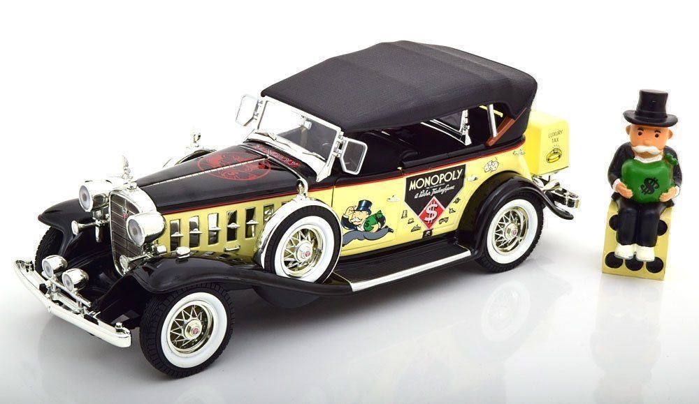 Cadillac Modellini d'auto: CADILLAC V16 PHAETON MR. MONOPOLY 1:18 – Nuovo e nell'imballaggio originale da Suhr venduto da Moebelsiralfred