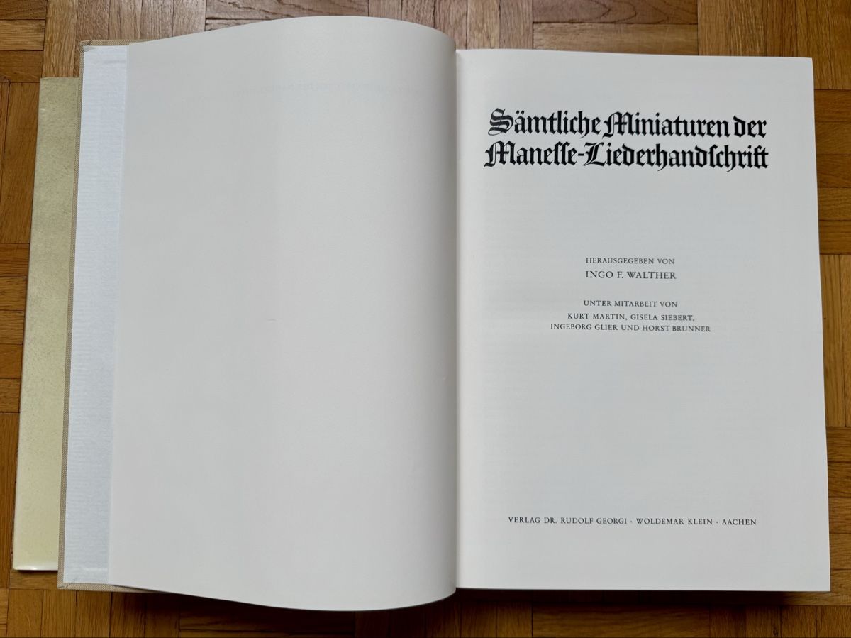 Libri: BUCH SÄMMTLICHE MINIATUREN DER MANESSE LIEDERHANDSCHRIFT – Nuovo (secondo la descrizione) da Lausanne venduto da joltei 1