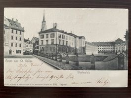 GRUSS AUS ST. GALLEN Klosterplatz, Guggenheim, 1901