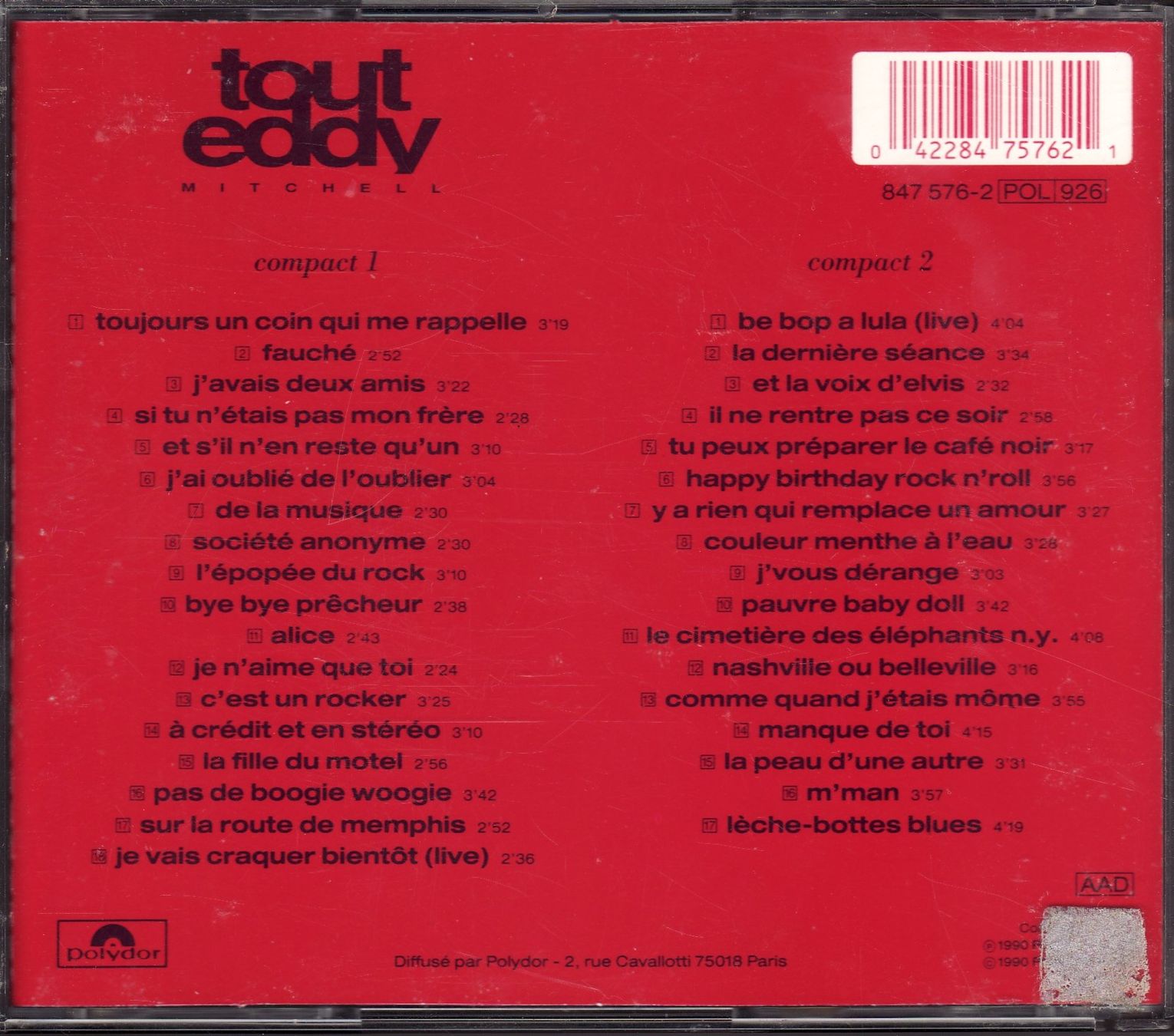 CD: Eddy Mitchell – Tout Eddy Mitchell – Nuovo (secondo la descrizione) da Boussens venduto da catfood01 1