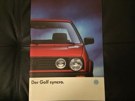 VW Golf syncro Prospekt 24 Seiten Januar 1990