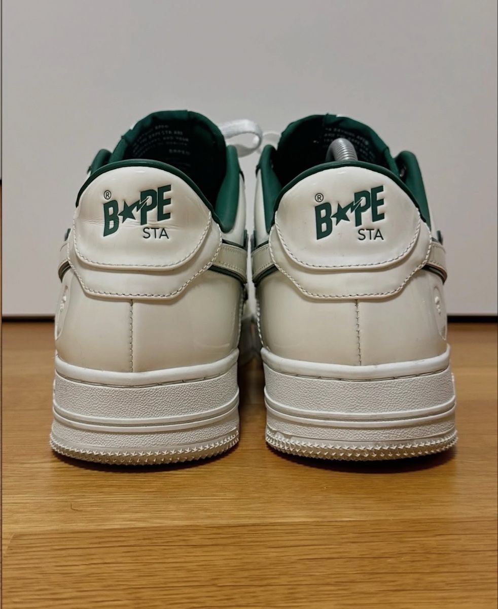 Bape Scarpe da uomo: BAPE Sta "Patent White Green" – Usato da Basel venduto da Kevinbuckcards 2