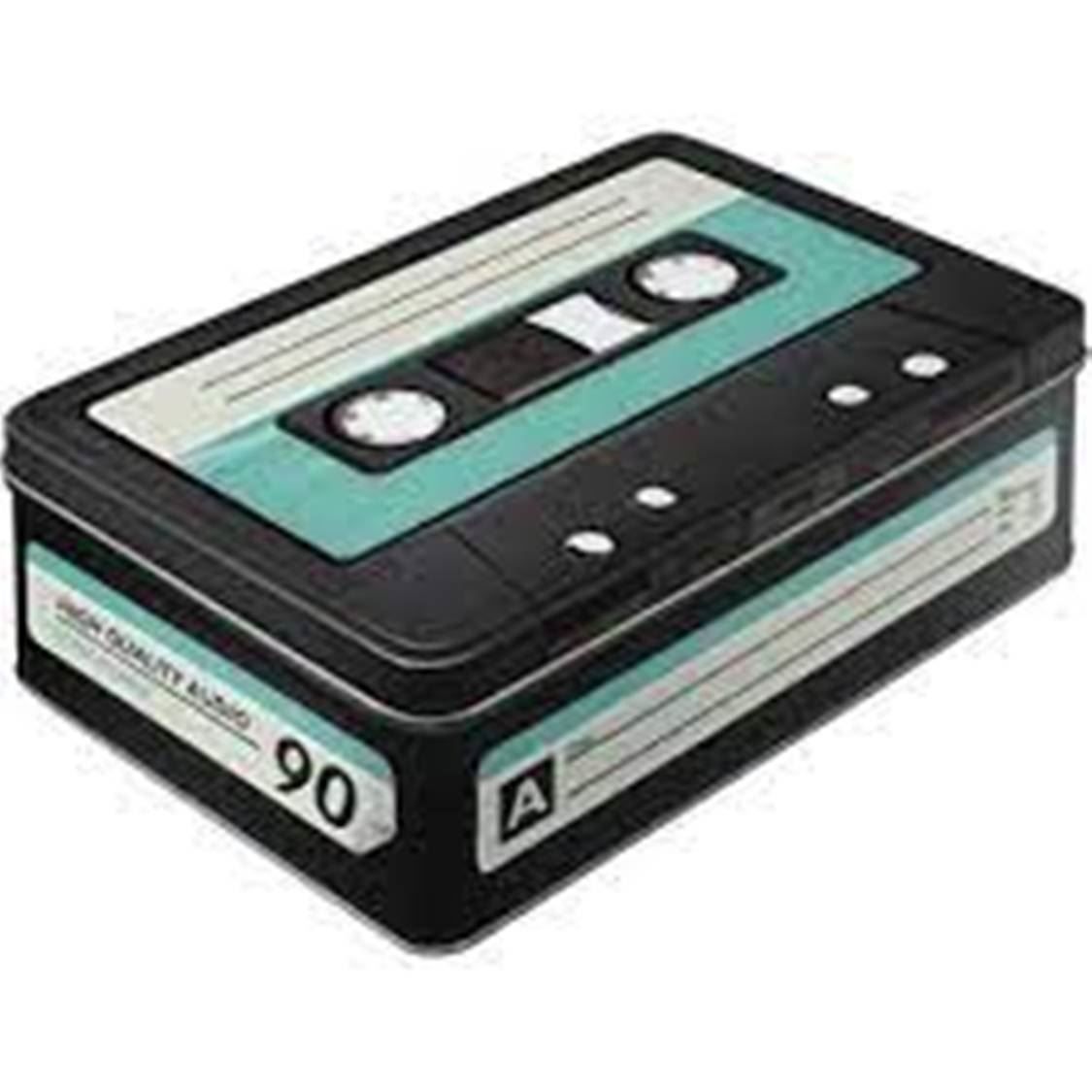 Zuccheriere: Blech Vorratsdose - RETRO CASSETTE-flach – Nuovo e nell'imballaggio originale da Rupperswil venduto da big-one-sale