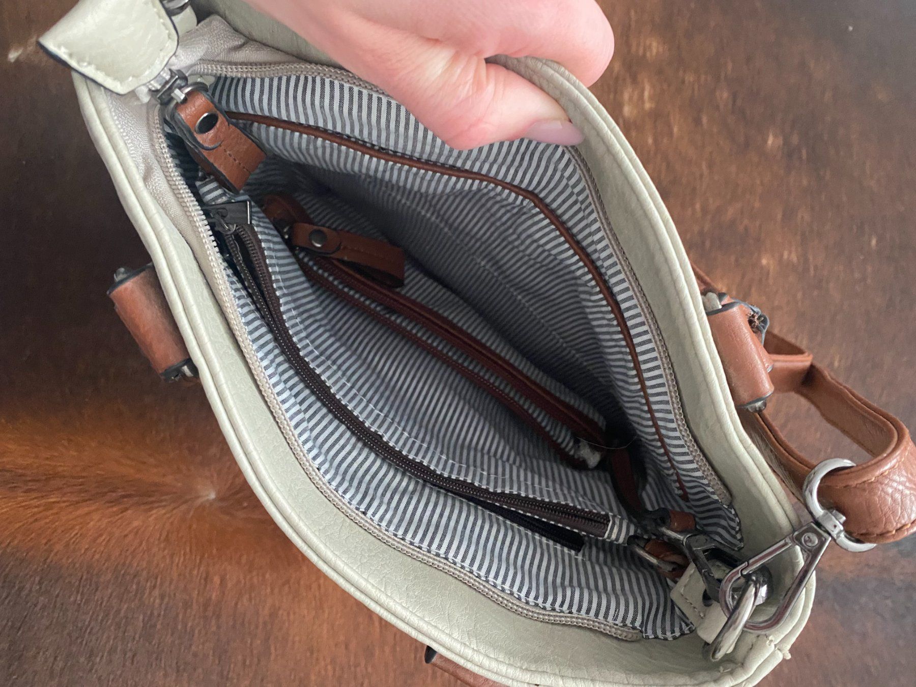 Borse da donna: Handtasche beige-braun NEU – Nuovo e nell'imballaggio originale da Füllinsdorf venduto da Sunnebliemli7 3