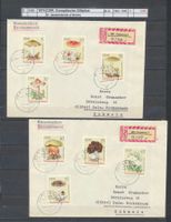 1974 DDR, Europäische Giftpilze, R - Bedarfsbrief (2 Briefe)