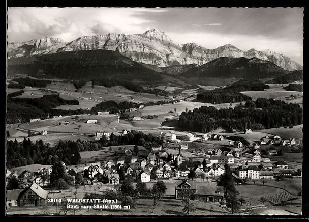 Ansichtskarten: AK Waldstatt /App., Blick zum Säntis – Gebraucht aus Berlin von bartko-reher