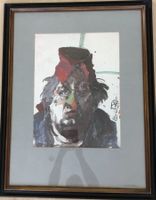 Gemälde Aquarell "Clown" signiert + datiert gerahmt verglast