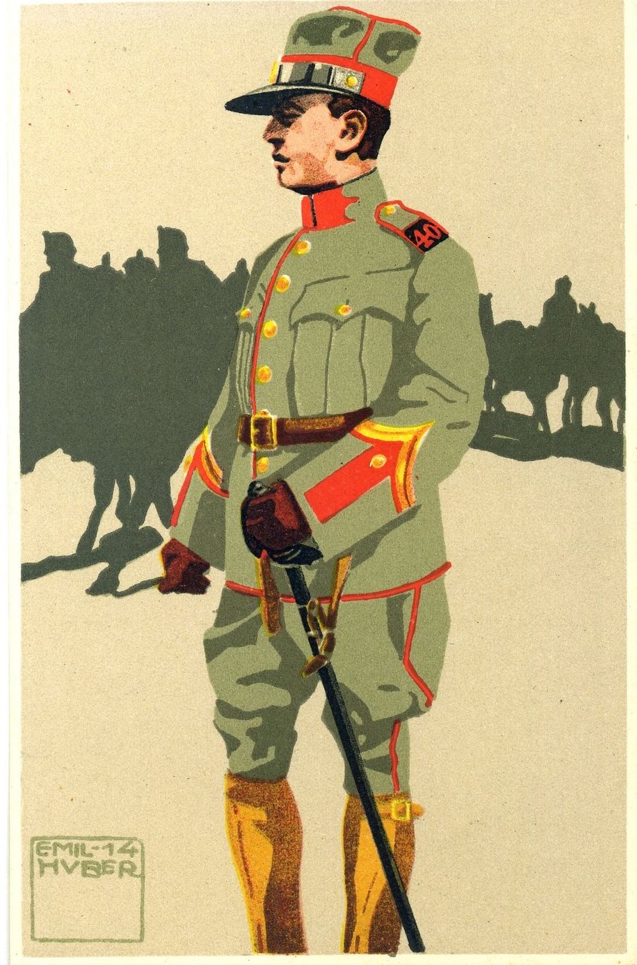 Ansichtskarten: Militär AK. Emil Huber. 1916 – Gebraucht aus Versoix von HELVETICA_1