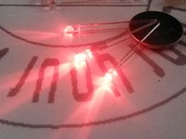 LED rot 3mm, randlos 10 Stk.