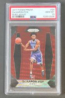 NBA De'Aaron Fox 2017-18 Ruby Wave Prizm Rookie PSA 10 Spurs