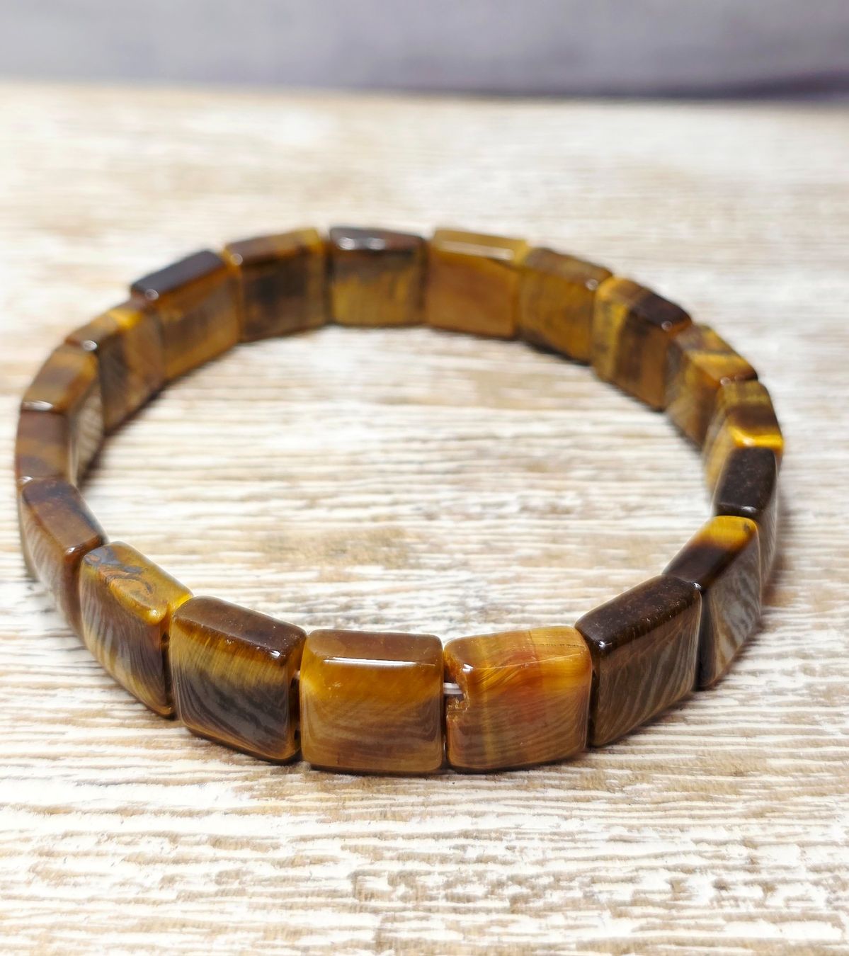 Minerali & Pietre curative: Tigerauge Softbangle Armband – Nuovo e nell'imballaggio originale da Matzingen venduto da Shay_Crystalz 1