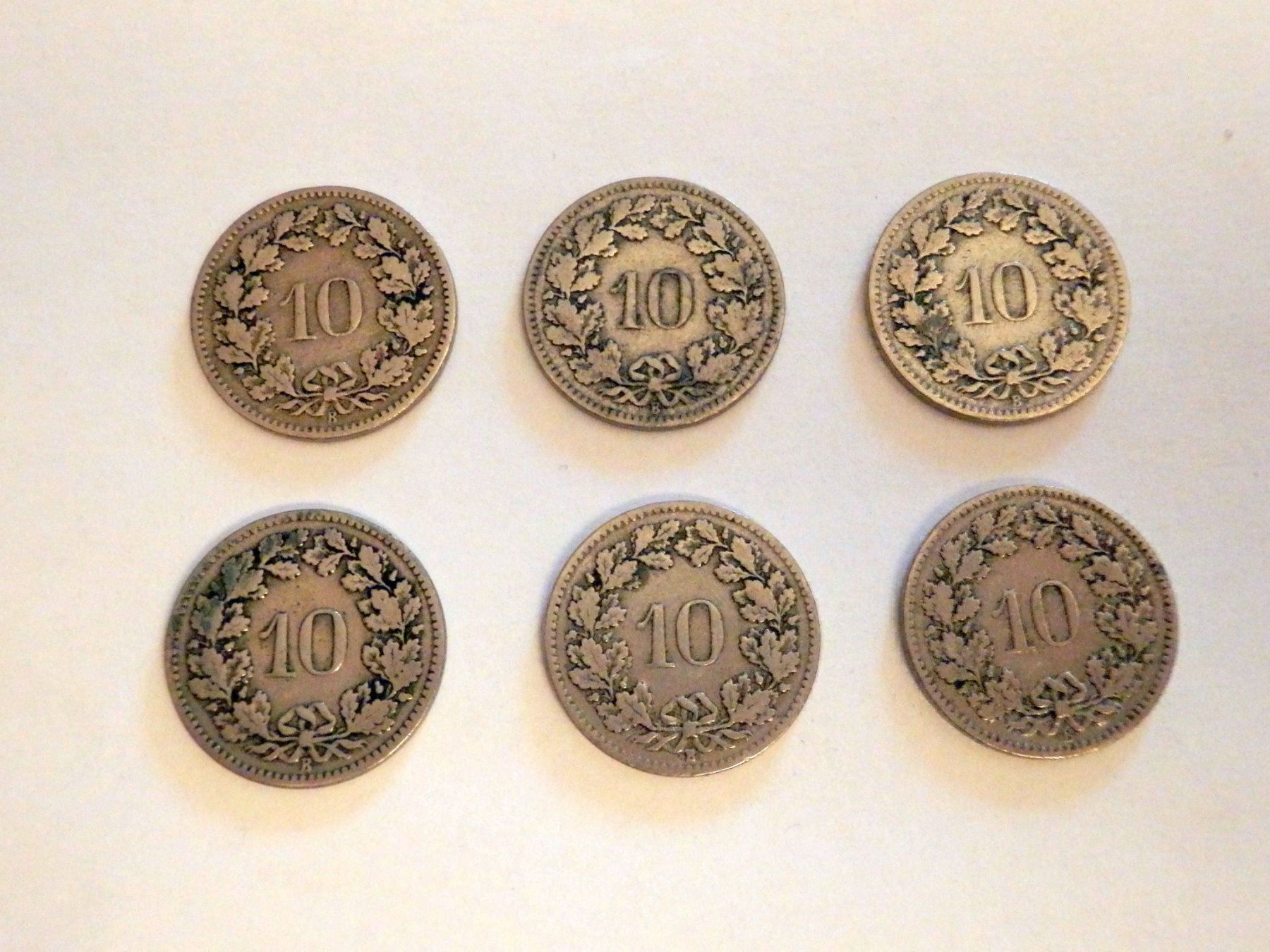 Toutes les monnaies: Lot 10Rp. 1885 - 1908, diverse,  s - ss – D'occasion à Ueberstorf par dinbau 7