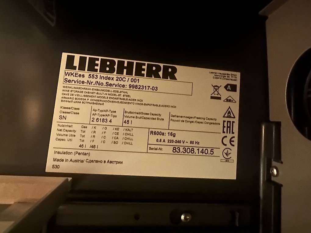 Frigoriferi: Neuer Einbau-Weinkühlschrank Liebherr – Nuovo e nell'imballaggio originale da Amriswil venduto da luxi987 2