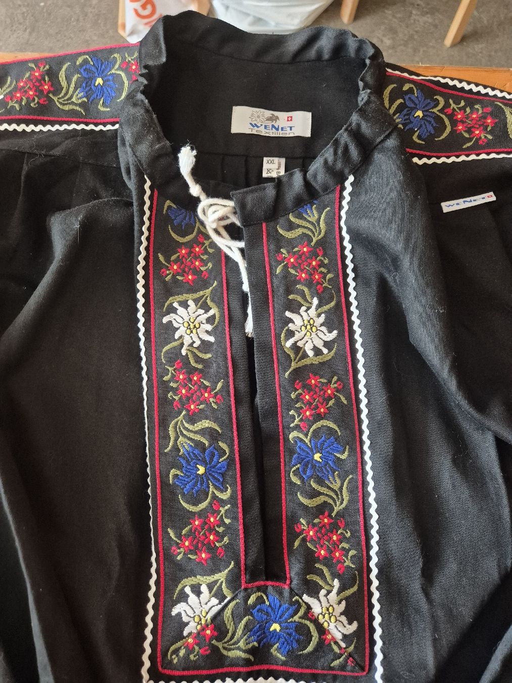 Hemden: Sennenbluse . Edelweisshemd . XXL – Neu (gemäss Beschreibung) aus goldingen von M.Balmer-13 2
