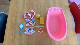 Baby Badewanne Zubehör Set Rosa Kinderspielzeug