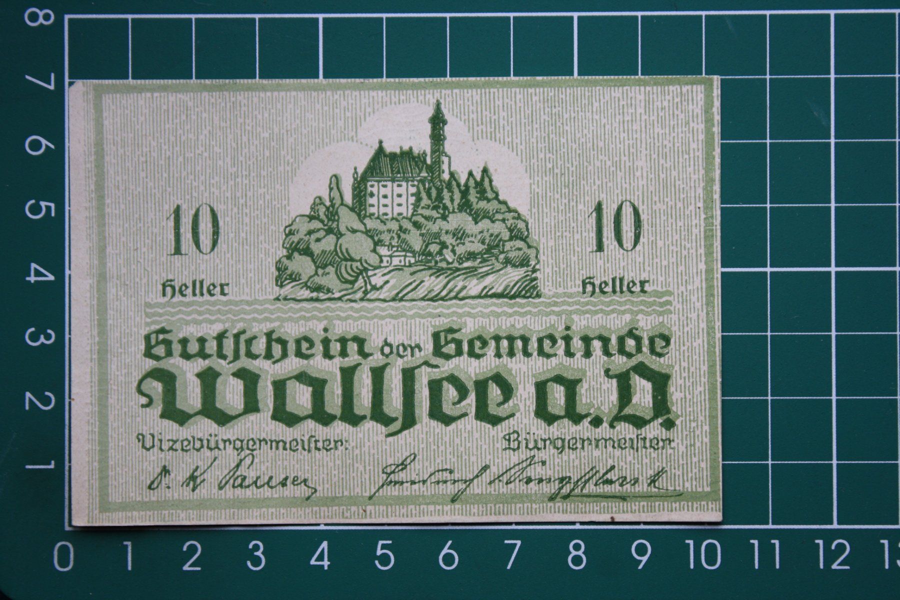 Banconote: currency voucher austria wallsee 10 heller 1920 – Usato da Laupen BE venduto da Gufi57 1