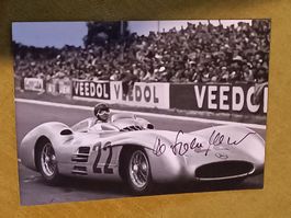 Hans Herrmann - handsigniertes Mercedes Benz Foto