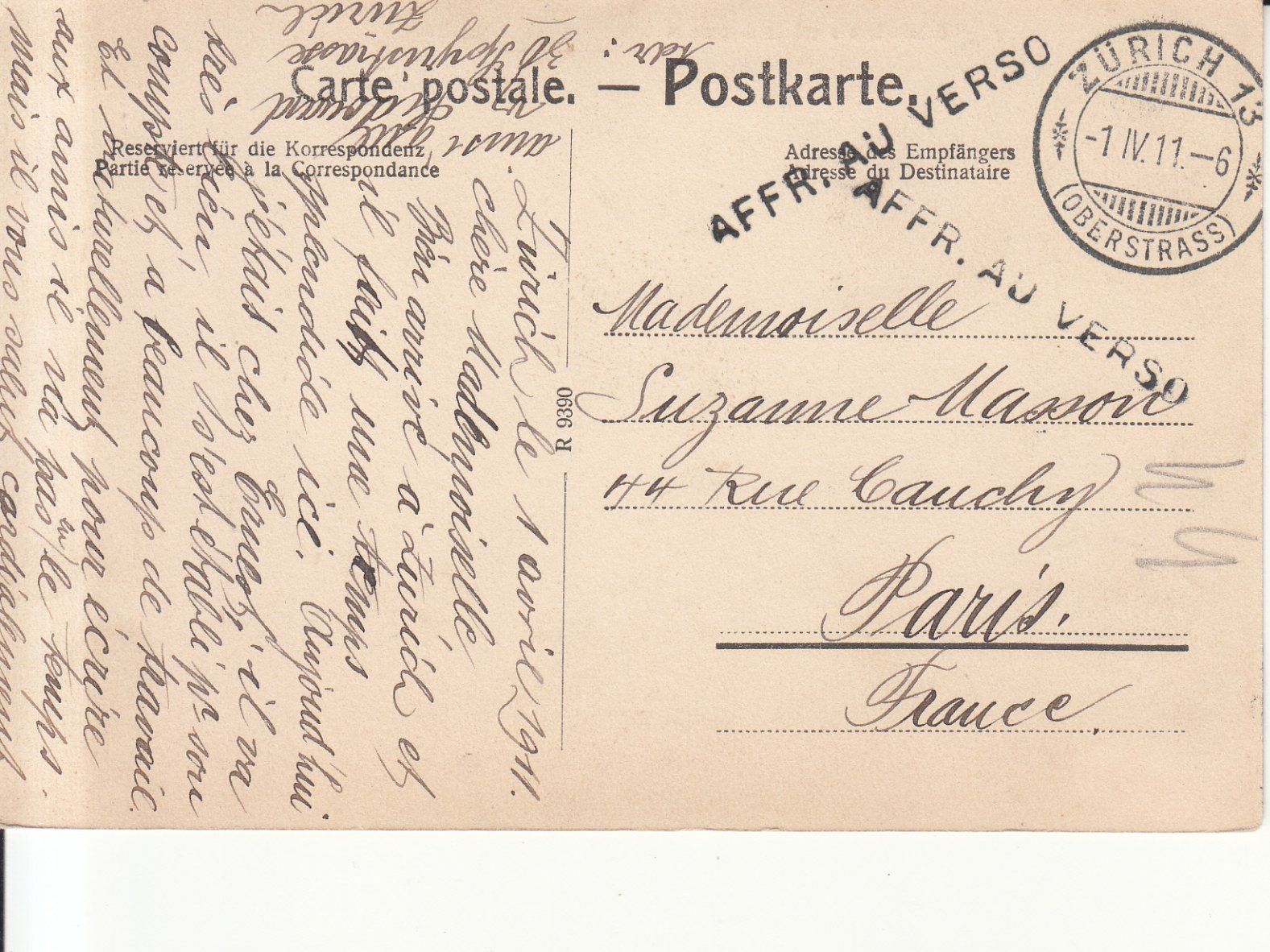 Cartoline postali: Zürich 1911 – Usato da Bürglen TG venduto da StampGraf 1