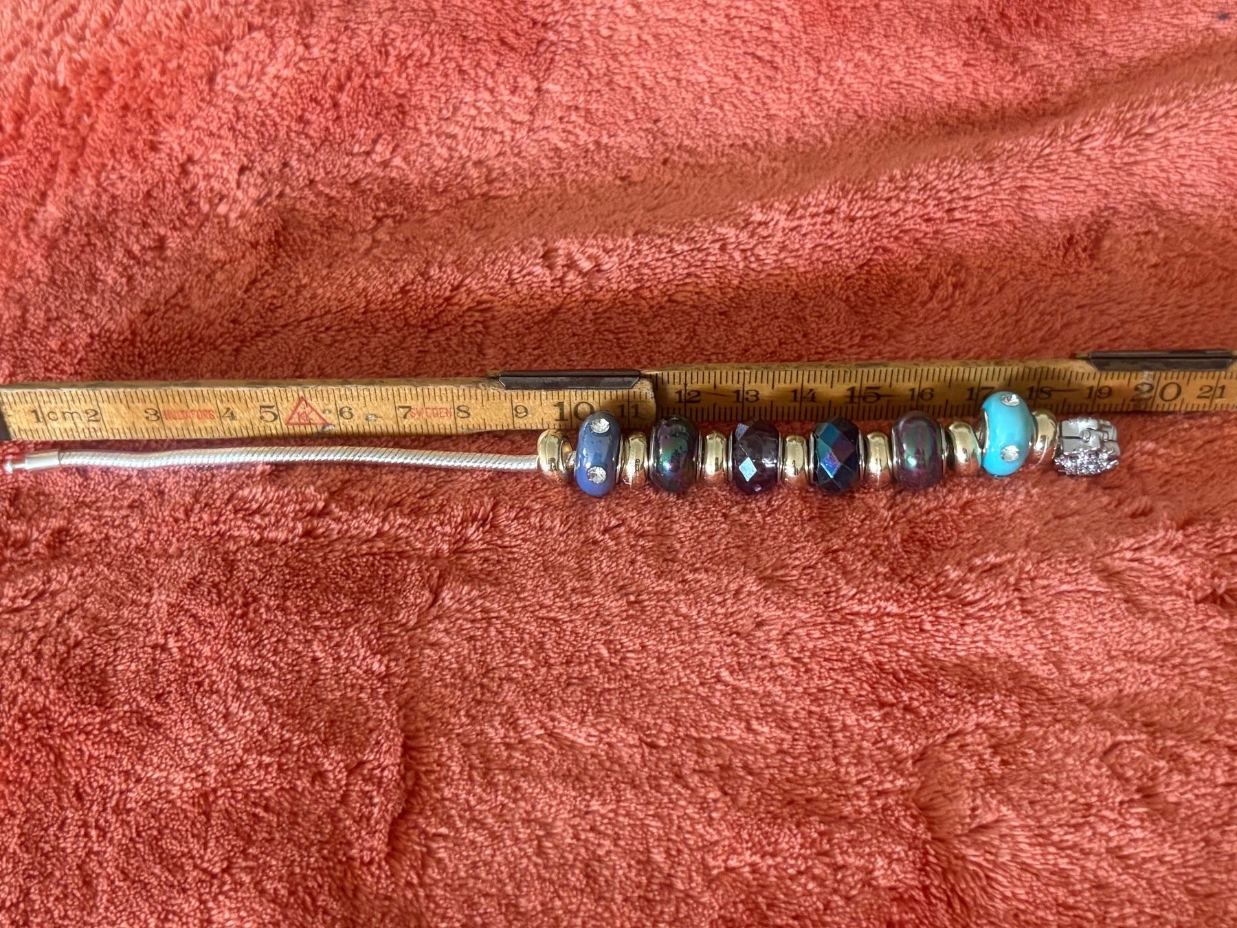 Bracciali & Braccialetti: Luxus Elegante 19 cm Armband/Beads Farbe :Silber/Multicolore – Nuovo (secondo la descrizione) da Biel-Bienne venduto da Roserosse13 5
