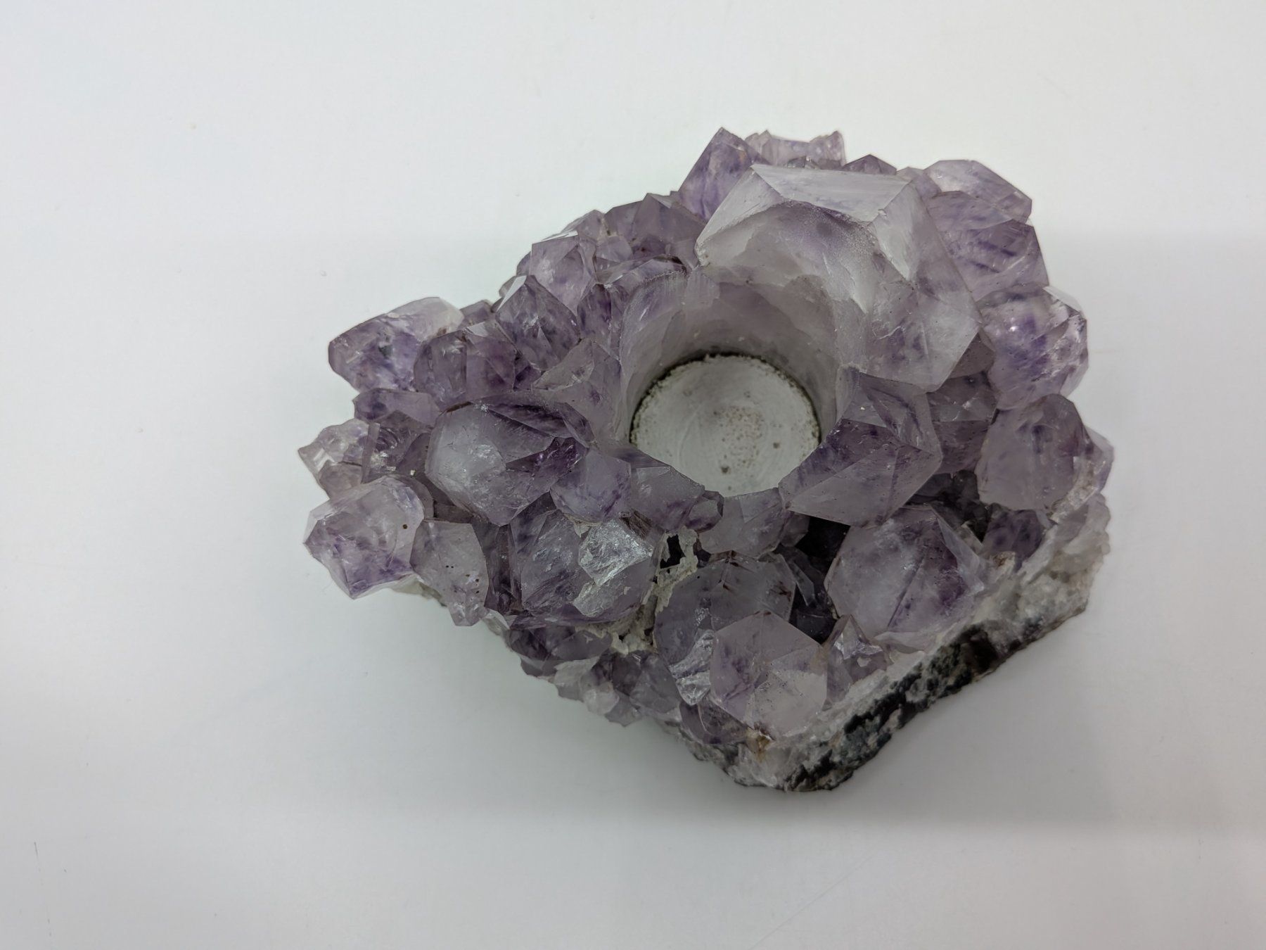 Mineralien & Heilsteine: Amethyst mit Loch für Teelicht – Gebraucht aus Emmen von magelan 2