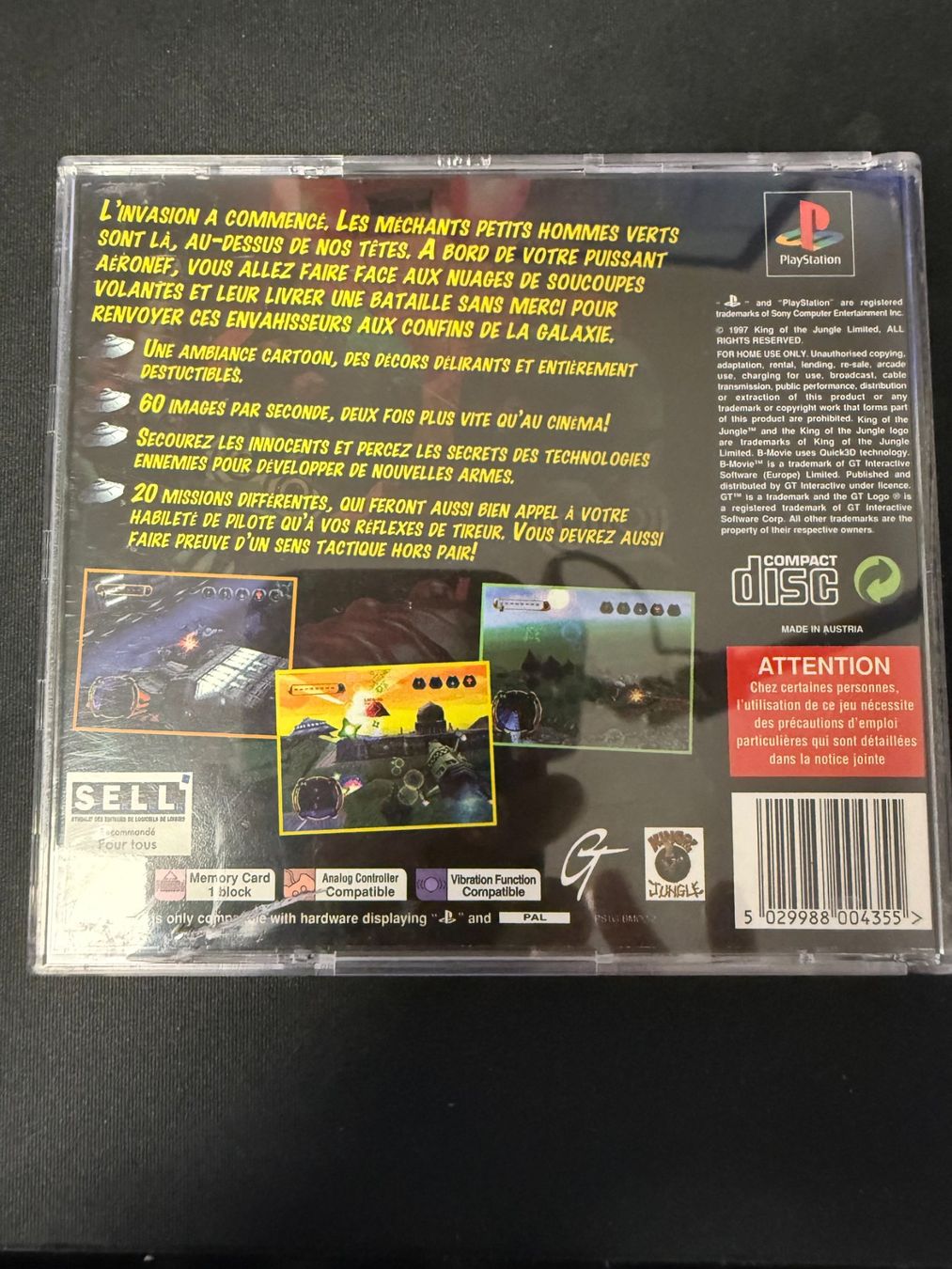 Sony Giochi: L'invasion Vient De L'espace - PS1 – Usato da Pont-de-la-Morge venduto da Darfal 2