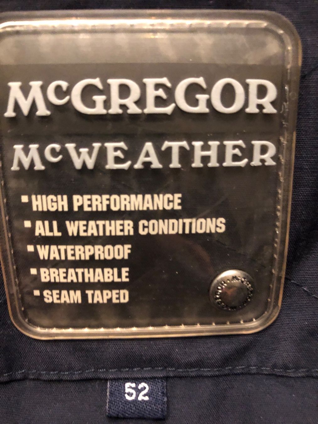 Jacken: Mc Gregor , Herrenjacke, Herrenmantel, Waterproof, Gr.52 – Gebraucht aus Grosshöchstetten von ferien06 1