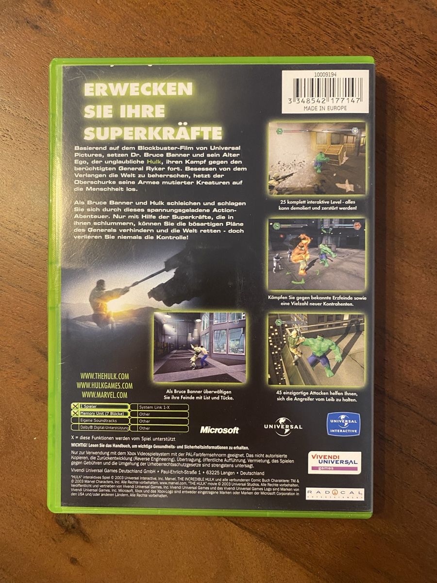 Microsoft Giochi: HULK für Xbox – Usato da Thunstetten venduto da Virus_33 2