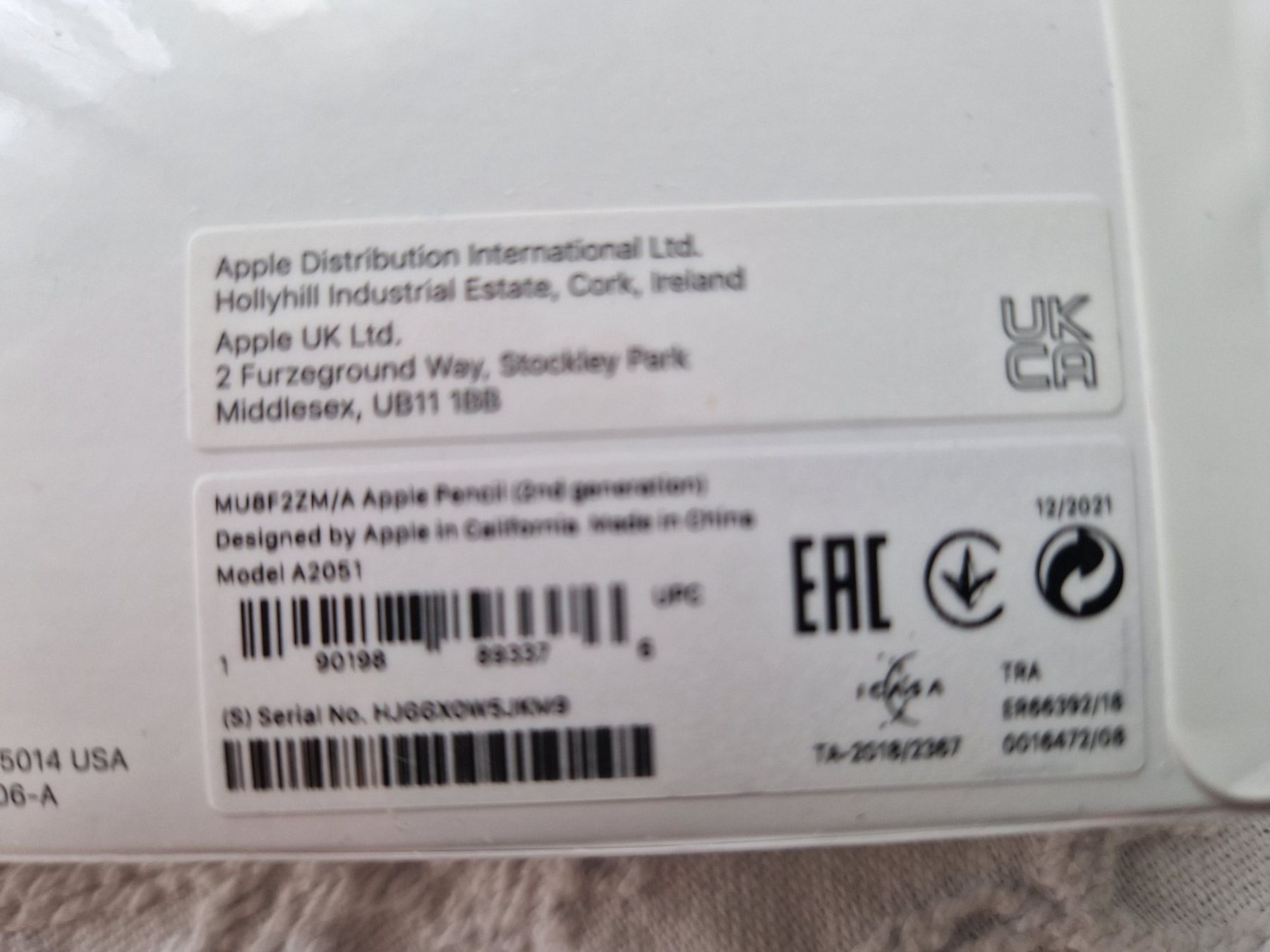Tablet PC: Apple Pencil 2. Generation Stift ungeöffnet Modell A2051 – Gebraucht aus Basel von TheThimmins 1