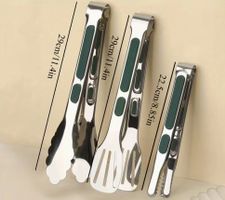 Pinces de cuisine en acier inoxydable lot de 3 tailles