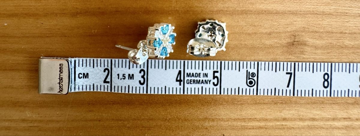 Orecchini pendenti & Orecchini a lobo: Wunderschöne Ohrstecker mit hellblauen Steinen – Nuovo (secondo la descrizione) da Rüti ZH venduto da MapleLeaf62 2