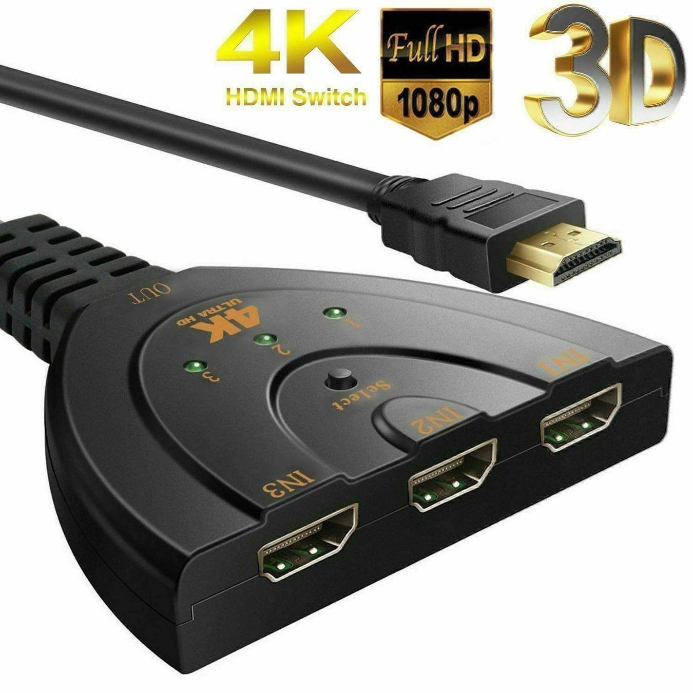 Adattatori: HDMI 3in1 Splitter Verteiler Adapter – Nuovo (secondo la descrizione) da Kirchdorf AG venduto da Apost008 1